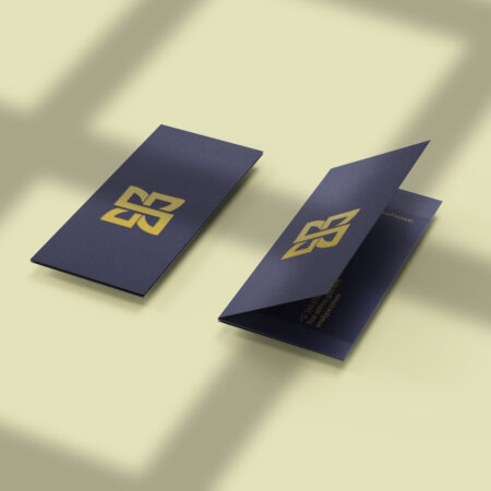 Gold Foil Folding Business Cards